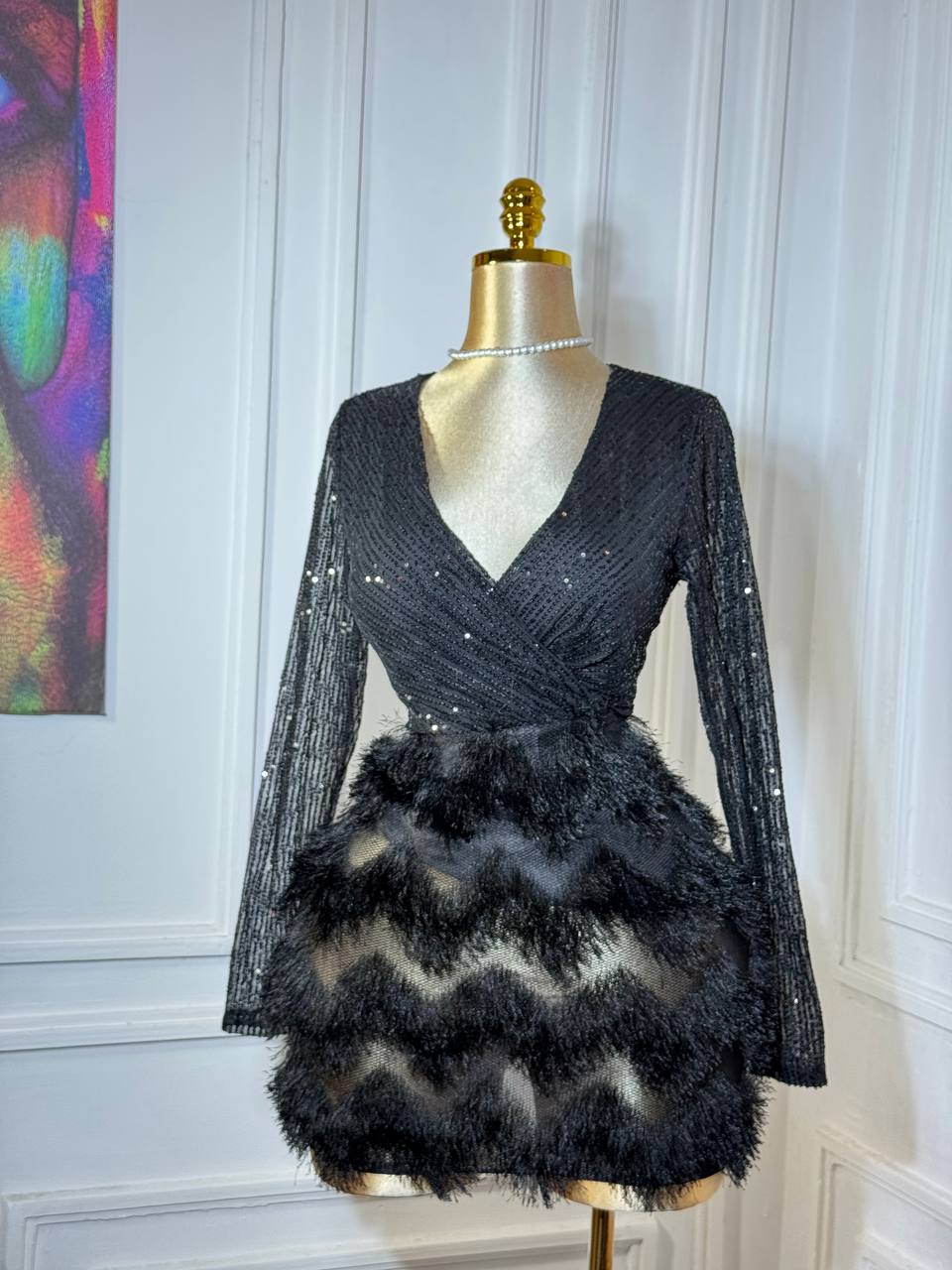 RUFFLE SPARKLE DRESS