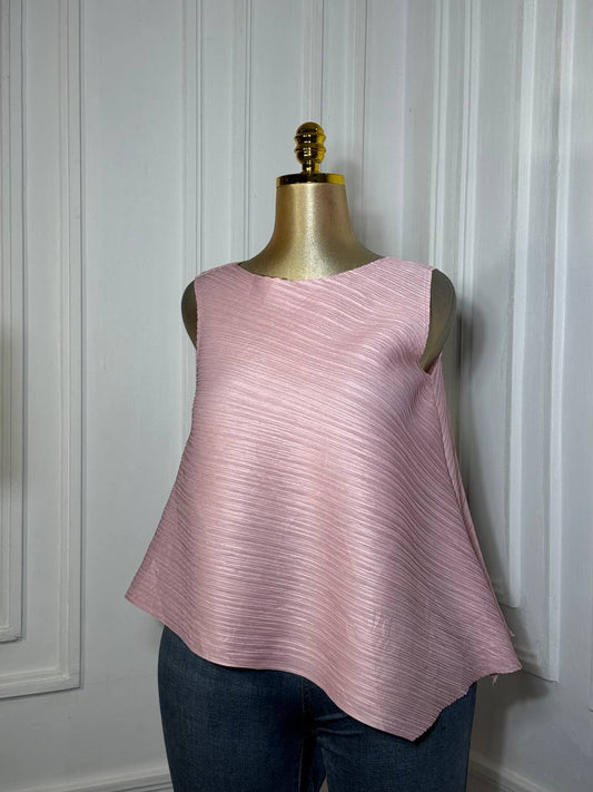 PINK FRILL MIYAKI TOP