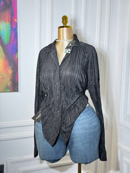 PLISSE PETAL SHIRT