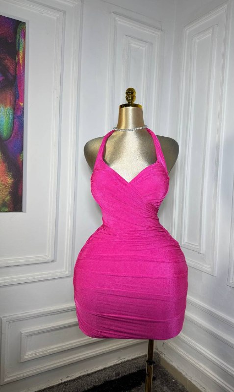 HALTER PINK DRESS