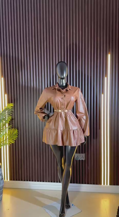 LEATHER OMI DRESS UK 12/14