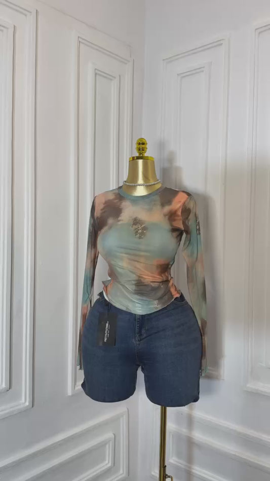 Noir Luxe Mesh Top