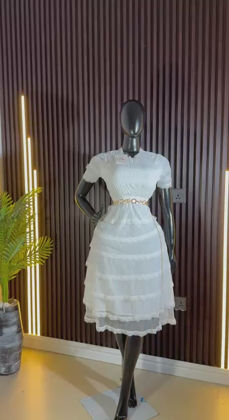 LAYER FRILL DRESS UK 8/10