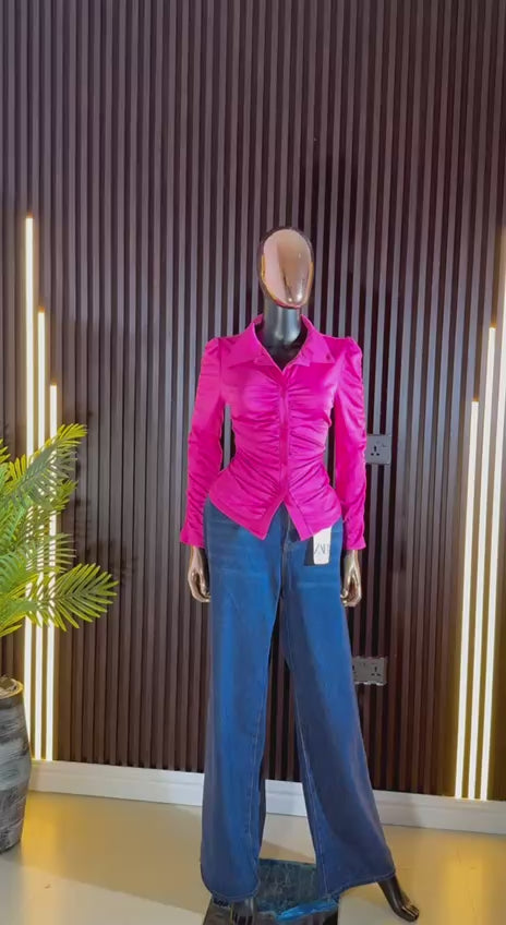 PINK RUTCHED UK 10