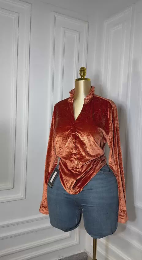 VELVET DETAILS SHIRT